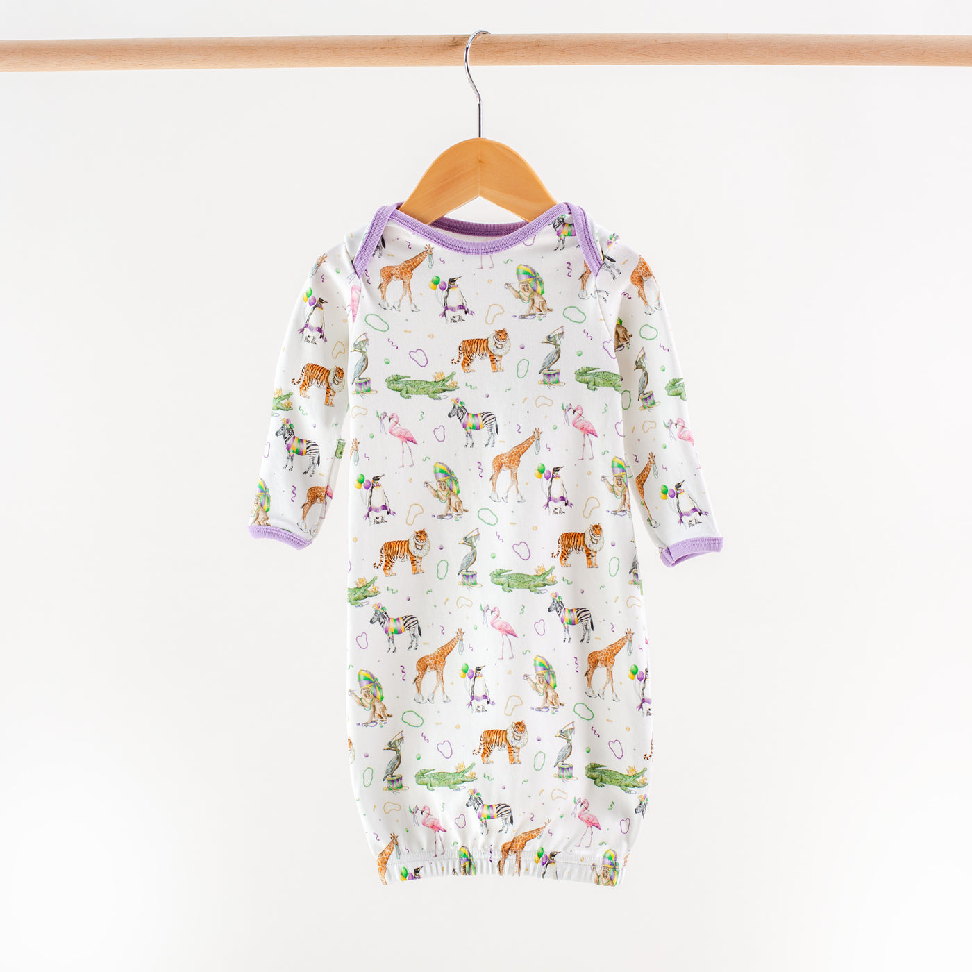 Zoo Krewe Organic Cotton Baby Gown - Nola Tawk