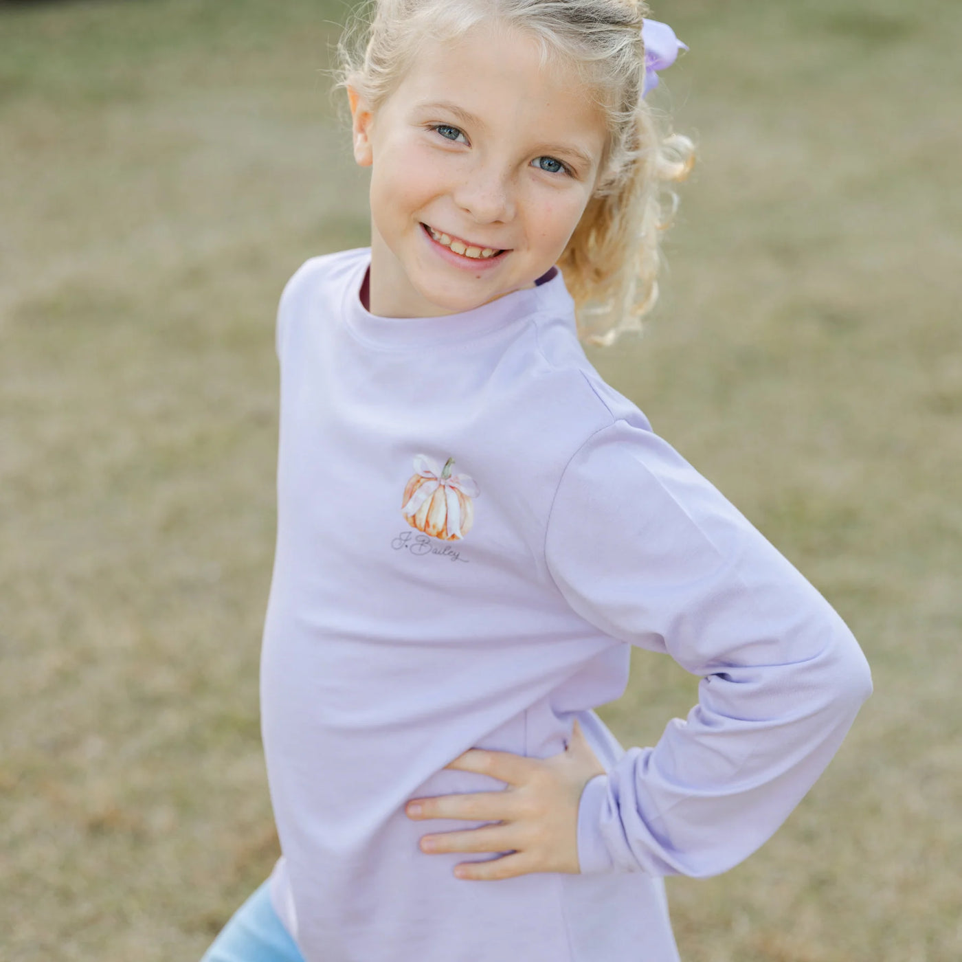 Lavender Pumpkin L/S Tee - J. Bailey