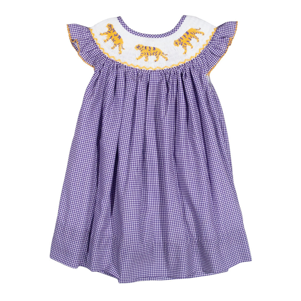 Smocked Tiger Dress - Shop Teeta