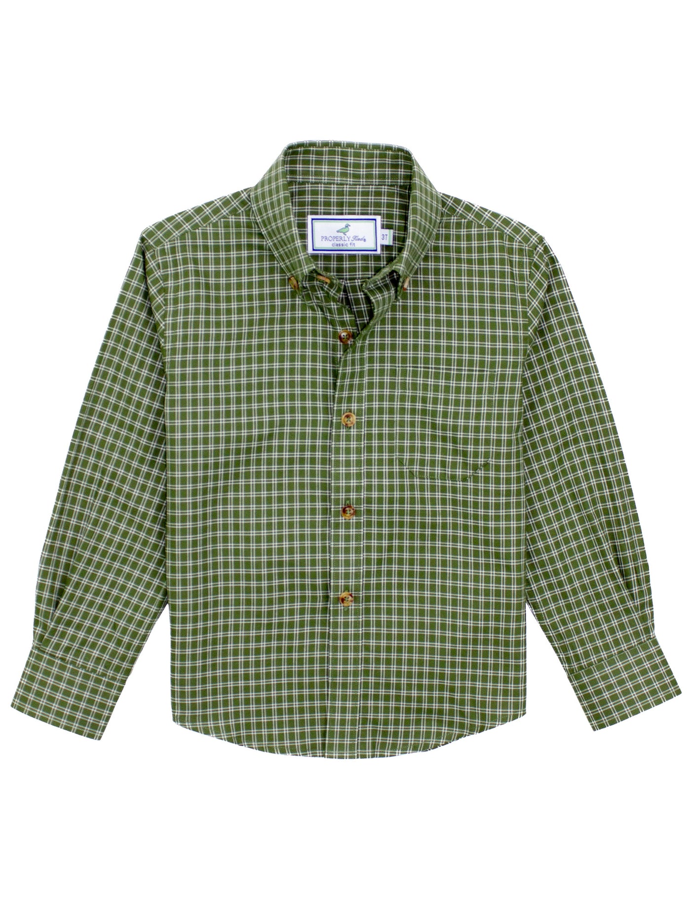 Green Plaid Button Down - Properly Tied