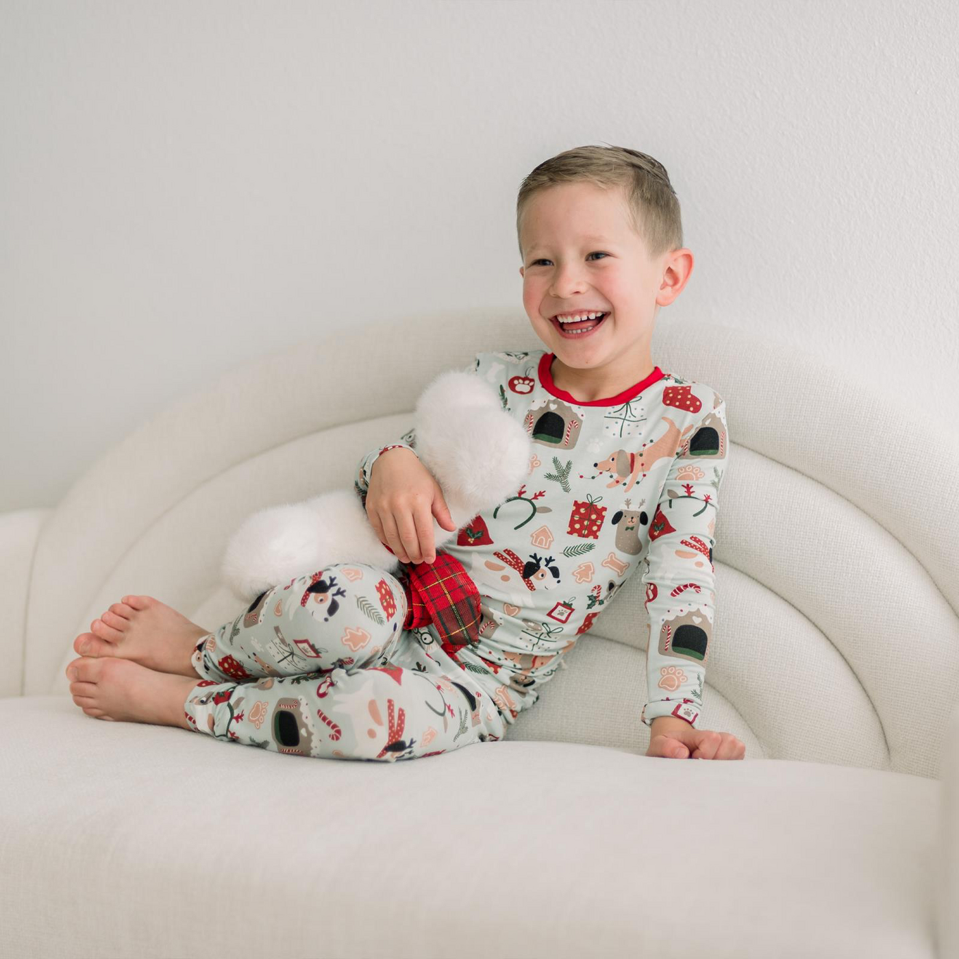 Christmas Dogs Bamboo Pajamas - KicKee