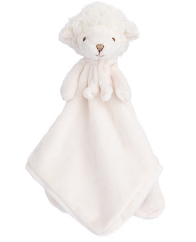 White Lamb Lovey Security Blanket