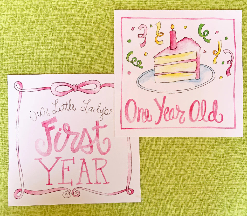 Little Lady's Milestone Cards - Girls First Year