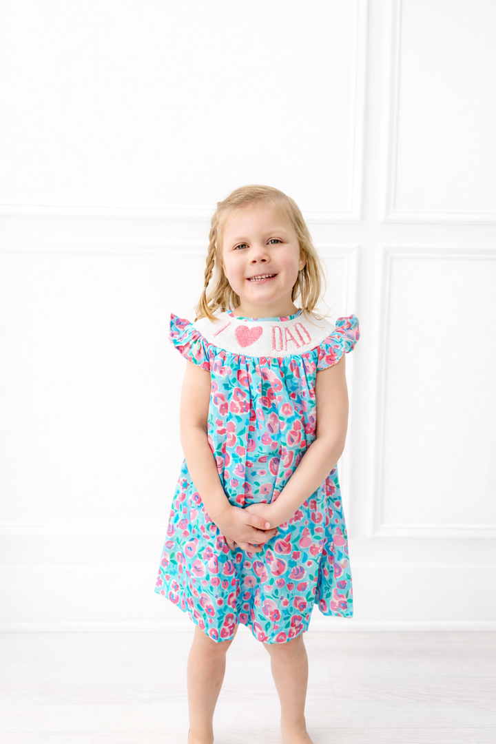 Bubblegum "I Love Dad" Dress- Poppy Kids