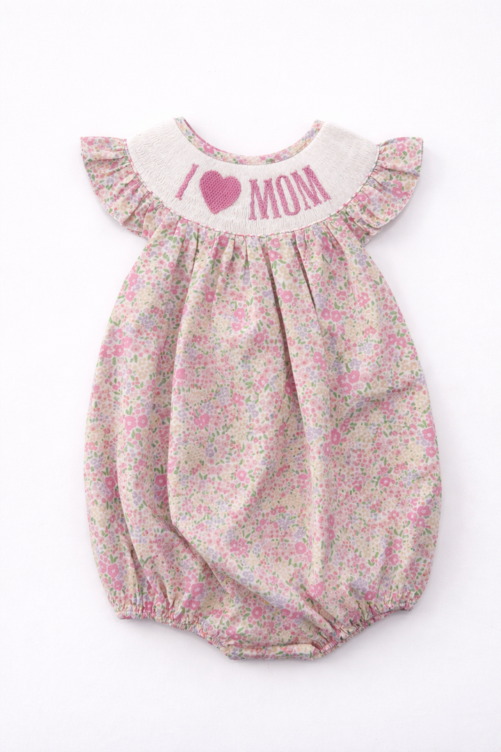 Caroline Floral "I Love Mom" Bubble - Poppy Kids