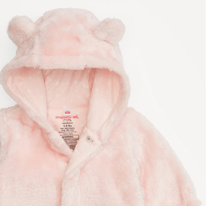 Magnetic Pram Minky Bear Footie - Magnetic Me