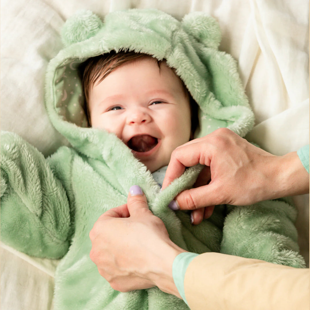 Magnetic Pram Minky Bear Footie - Magnetic Me