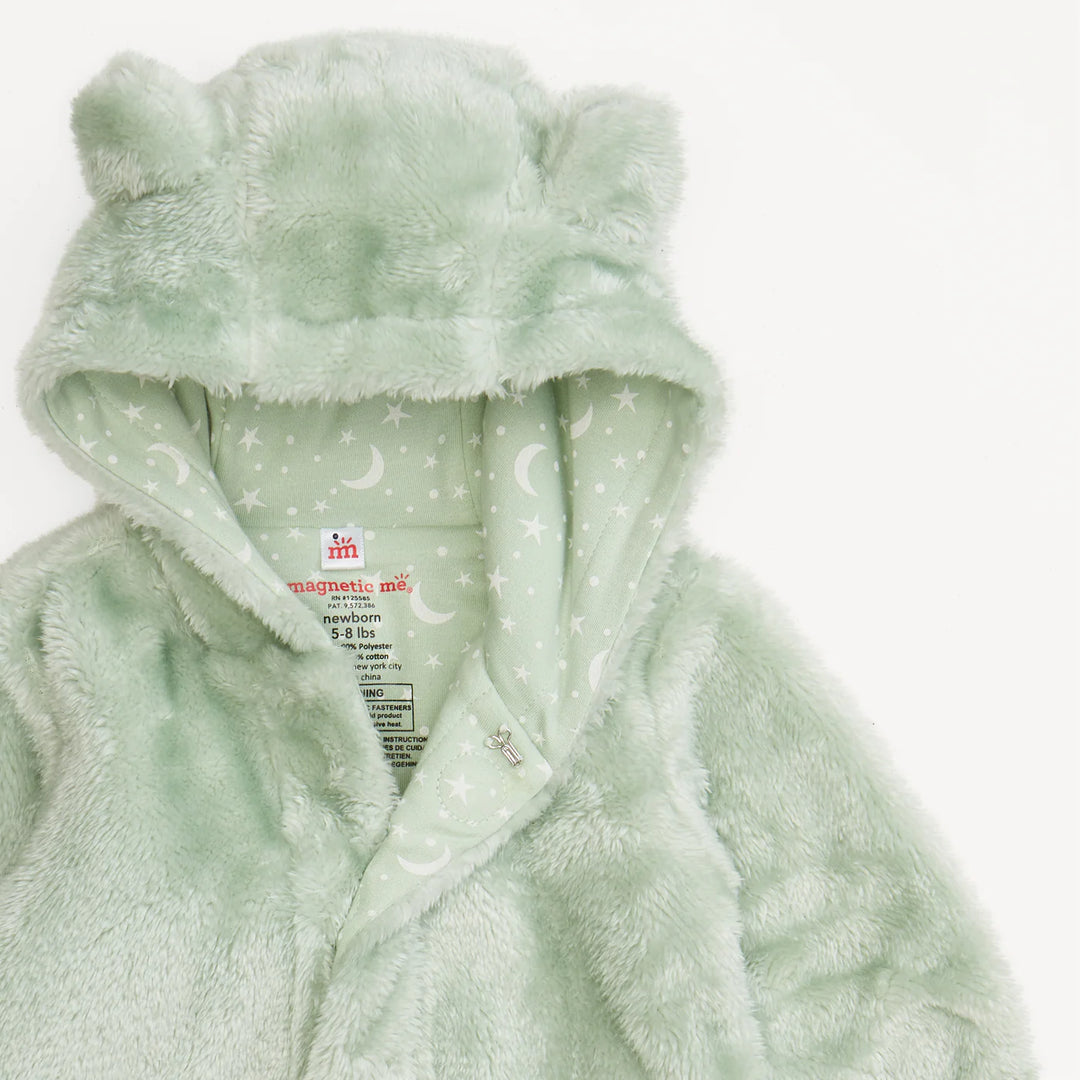 Magnetic Pram Minky Bear Footie - Magnetic Me