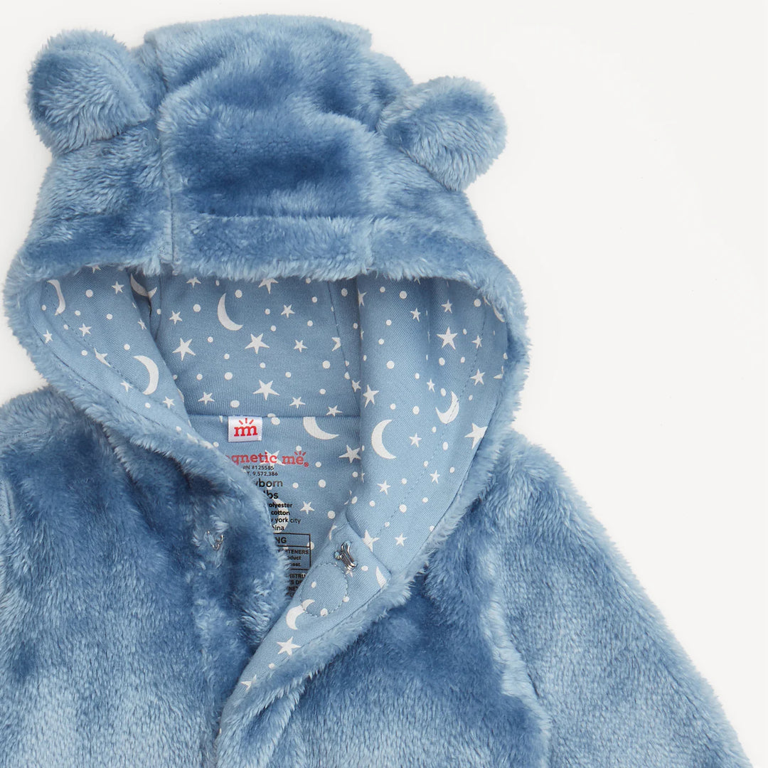 Magnetic Pram Minky Bear Footie - Magnetic Me