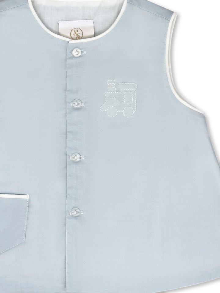 Boys Baby Blue Heirloom Diaper Set - Lullaby Set