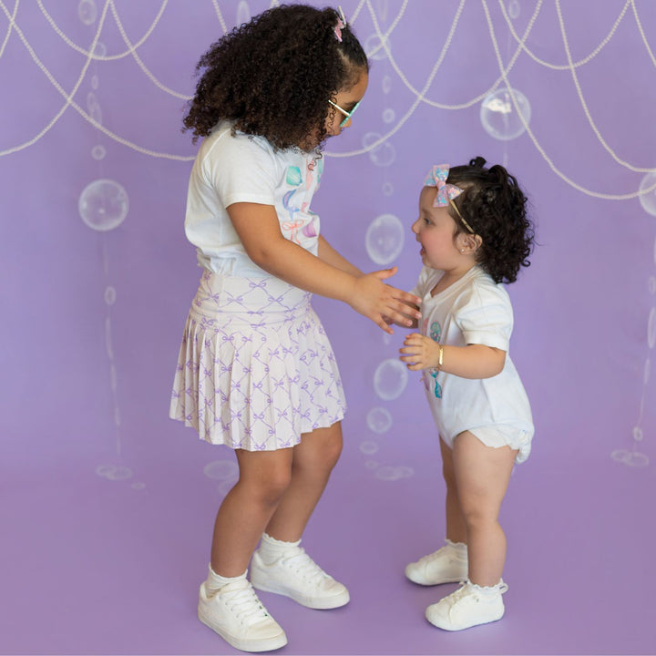Lavender Bow Trellis Active Skort - Sweet Wink
