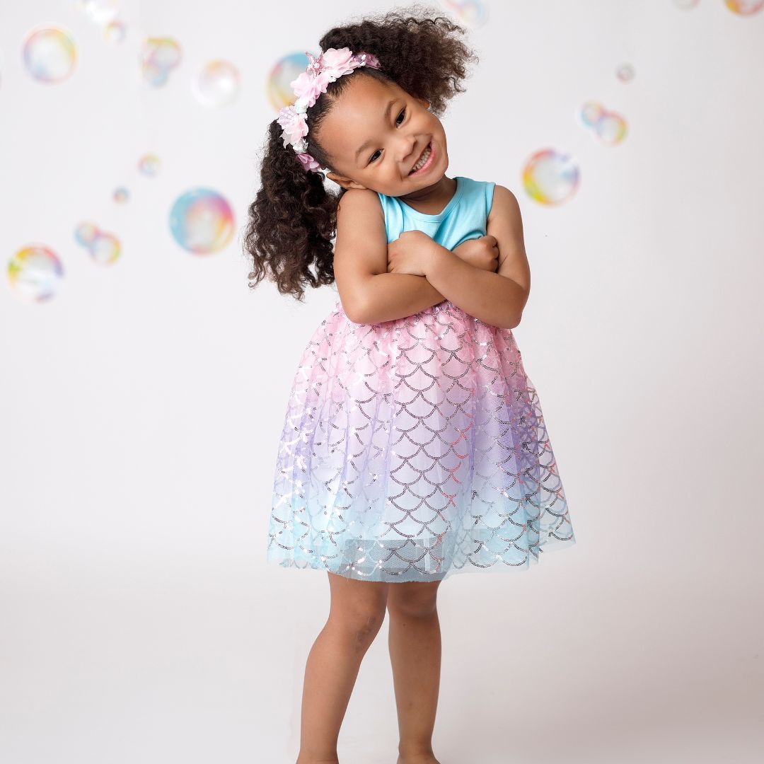 Sparkling Mermaid Tank Tutu Dress - Sweet Wink