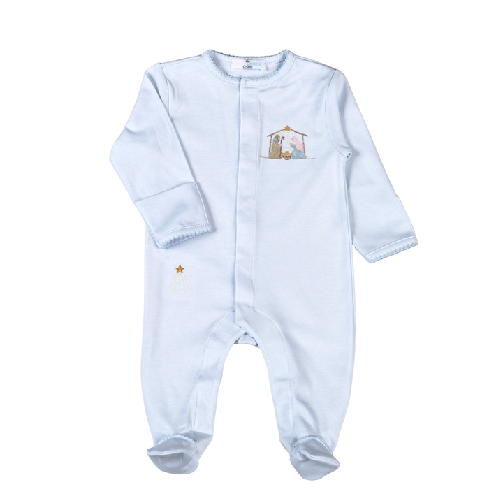 Pink & Blue Nativity Footies - Baby Loren