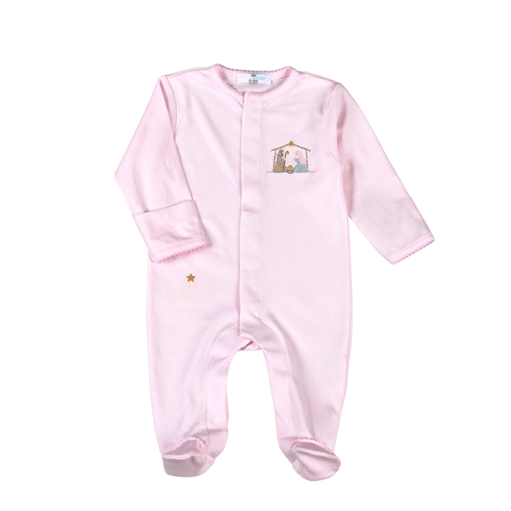 Pink & Blue Nativity Footies - Baby Loren