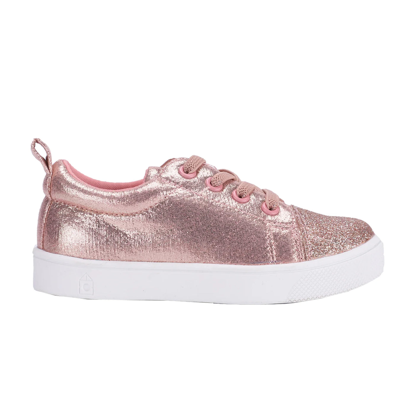 Metallic Rose Gold Tennis Shoes