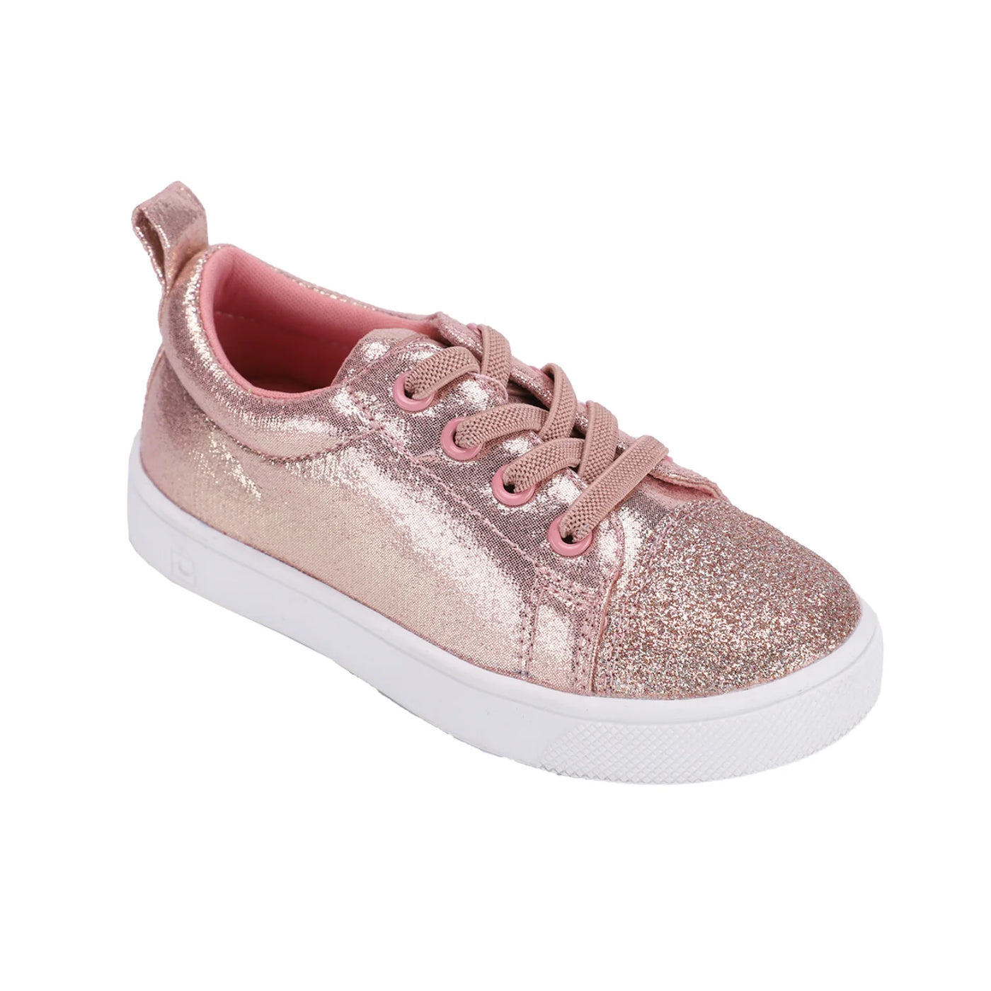 Metallic Rose Gold Tennis Shoes