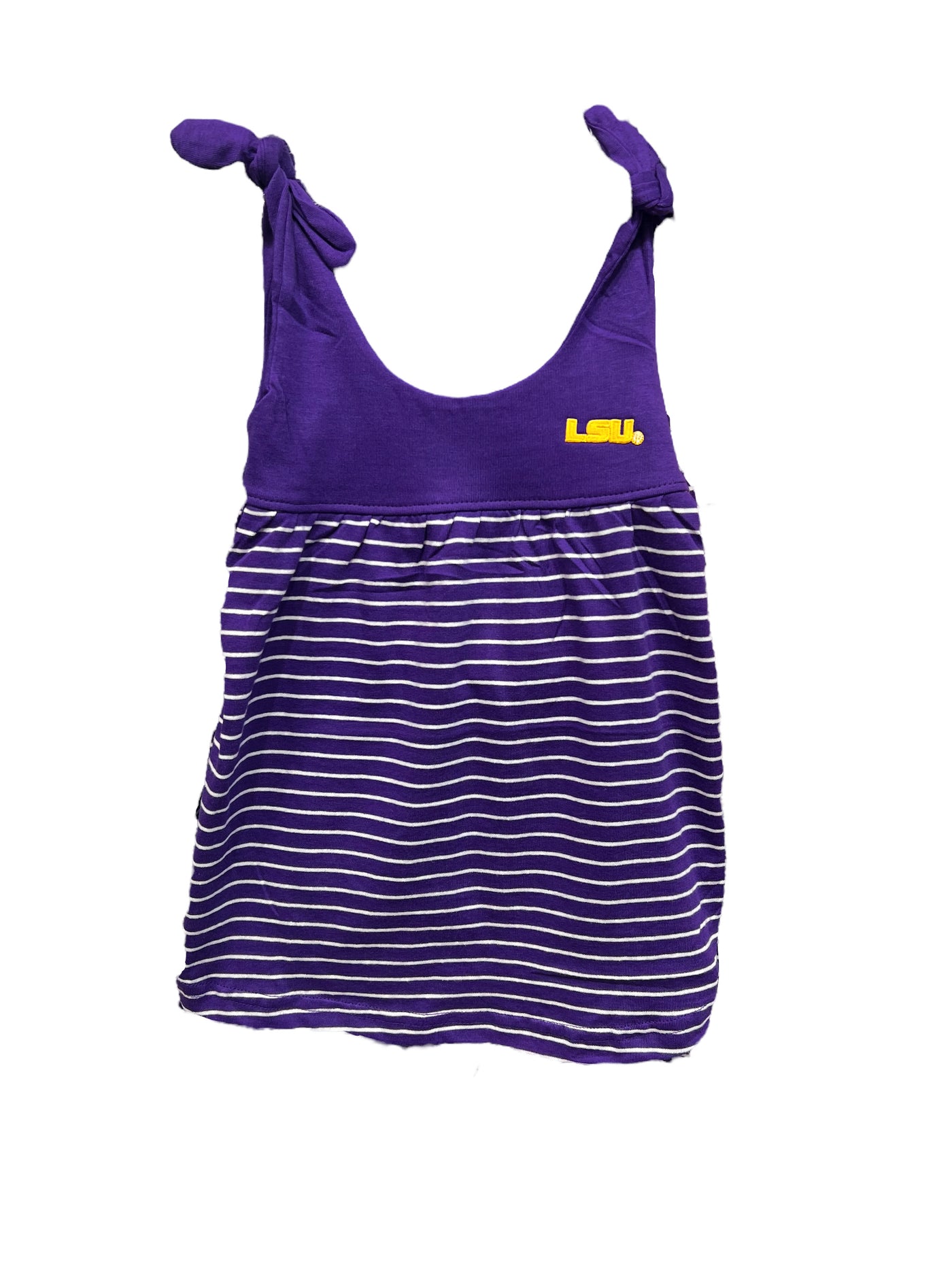 LSU Purple Striped Sundress