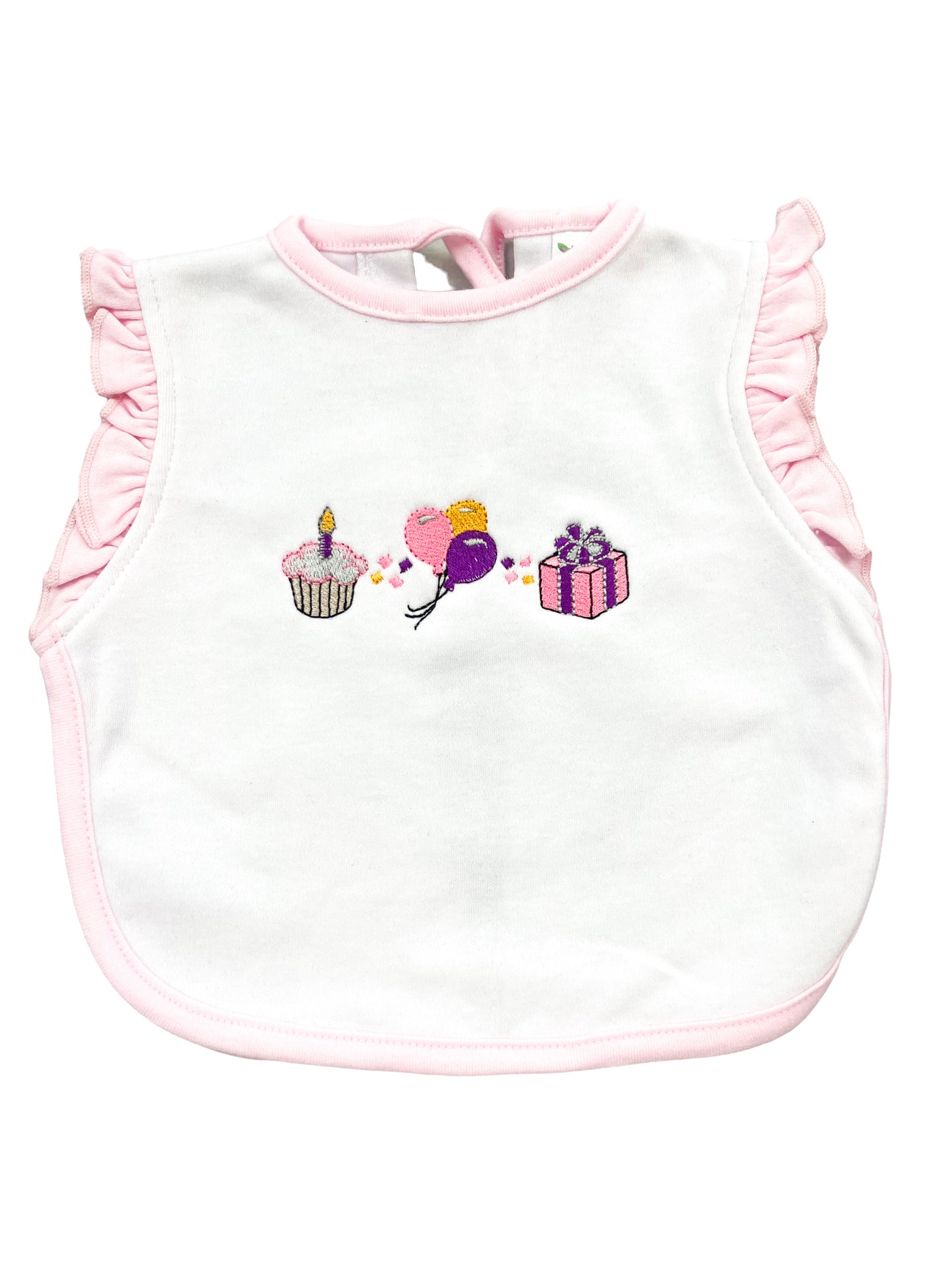 Pink & White Apron Bib - Smash Cake