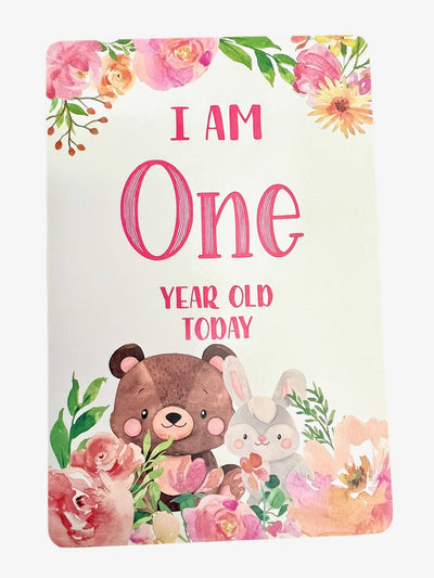 Baby Girl Milestone Cards - Cardstock & Record