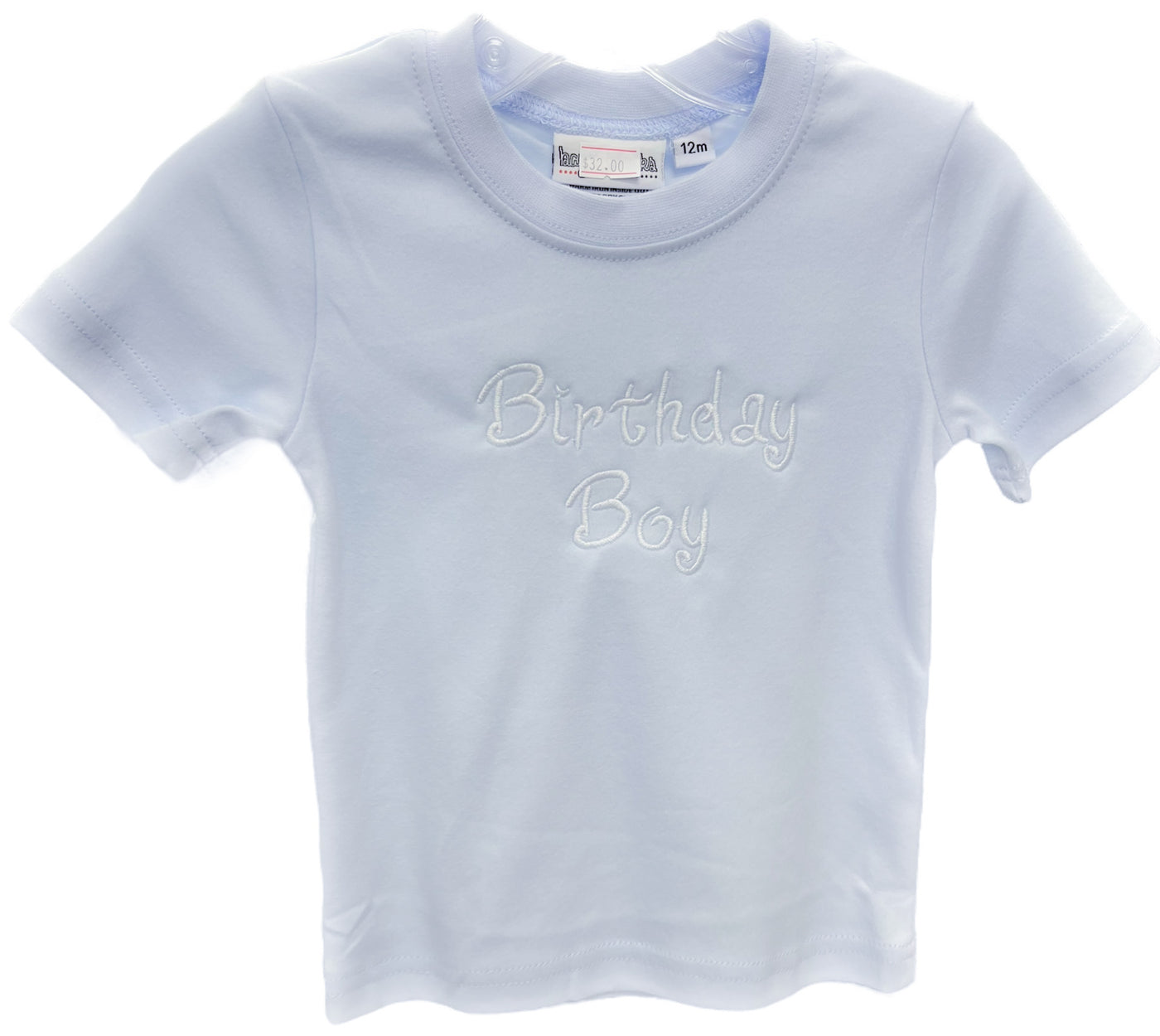 Embroidered Birthday Boy Blue Shirt