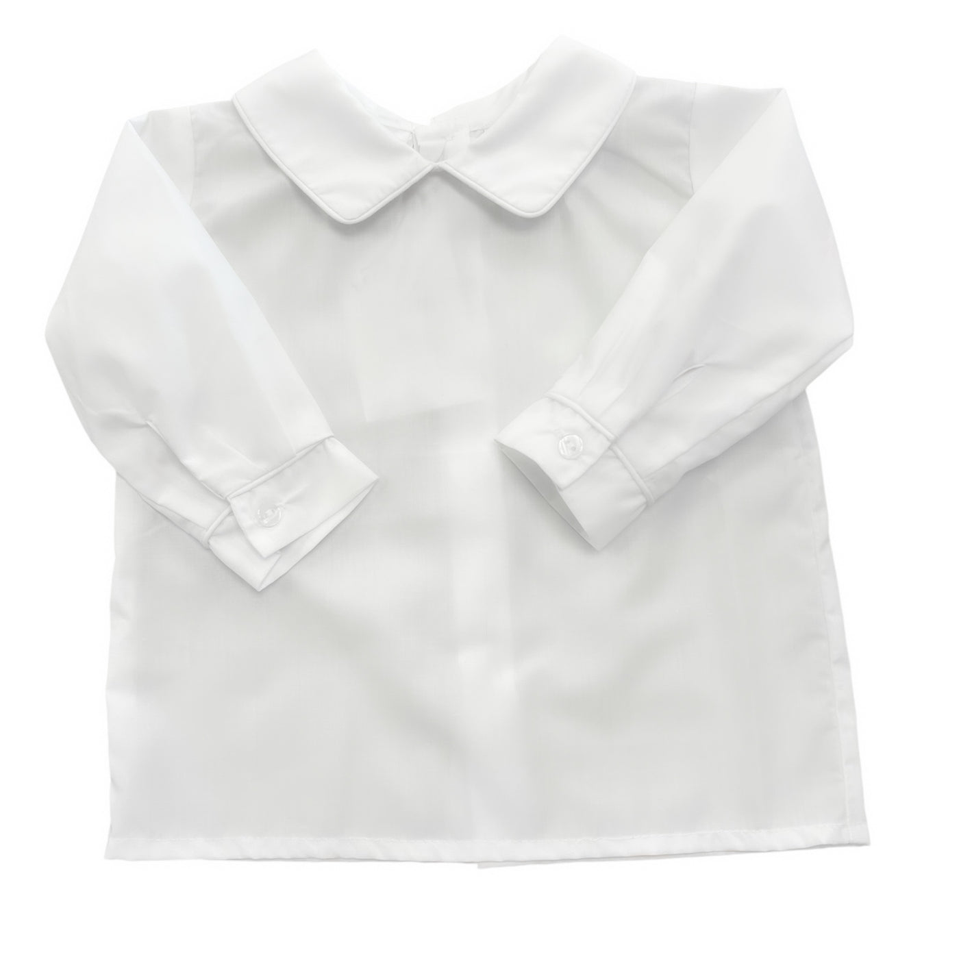 Boys White Peter Pan Oxford Shirt - Lulu Bebe