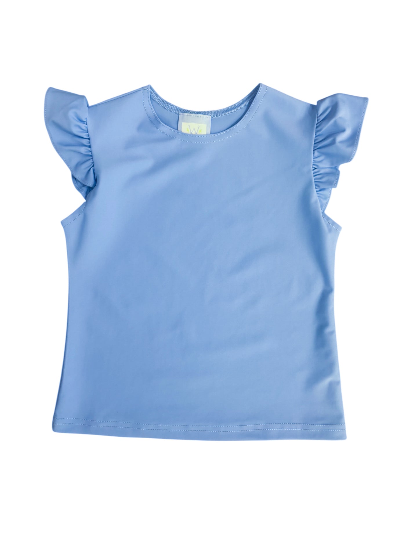 Athleisure Blue Angel Sleeve Top - Color Works