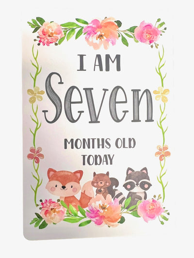 Baby Girl Milestone Cards - Cardstock & Record