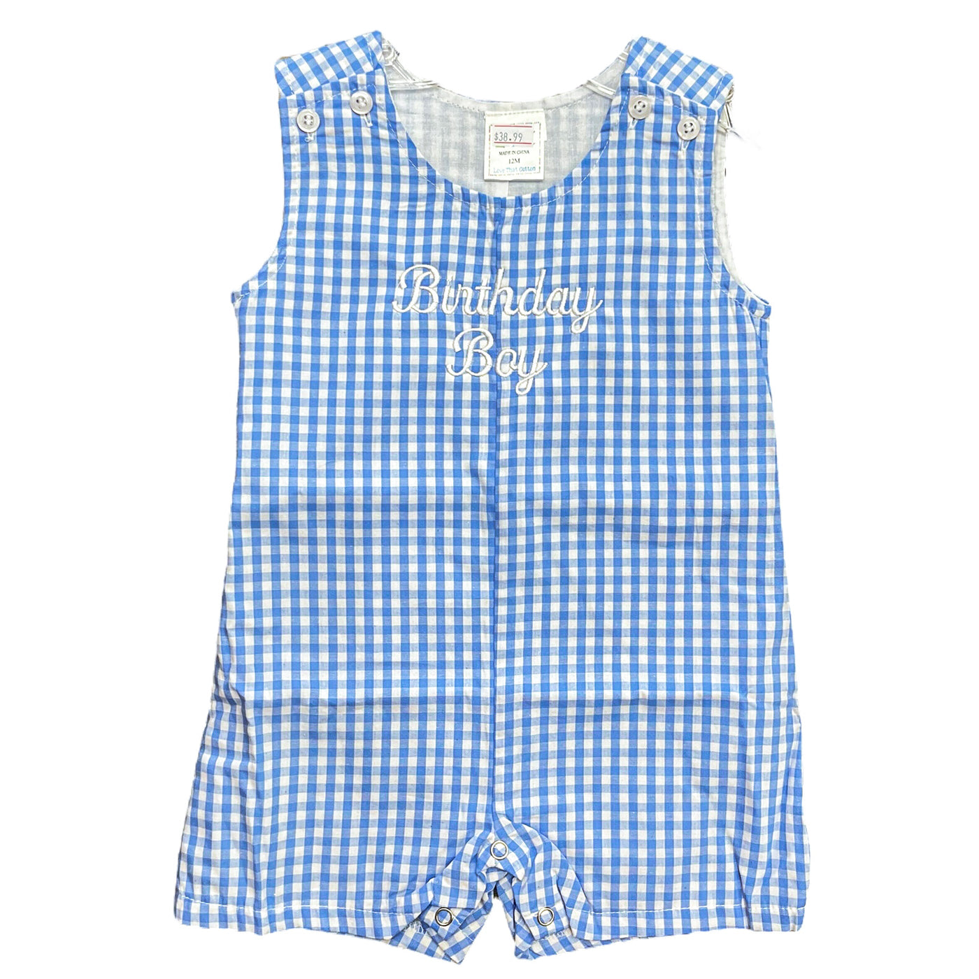 Boys Blue Gingham Jon Jon