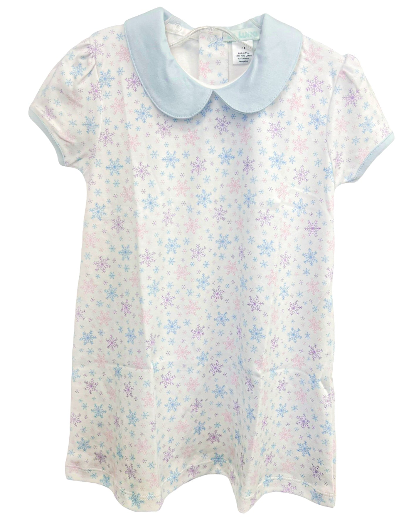 Pastel Snowflakes Dress - La Luna - 2T