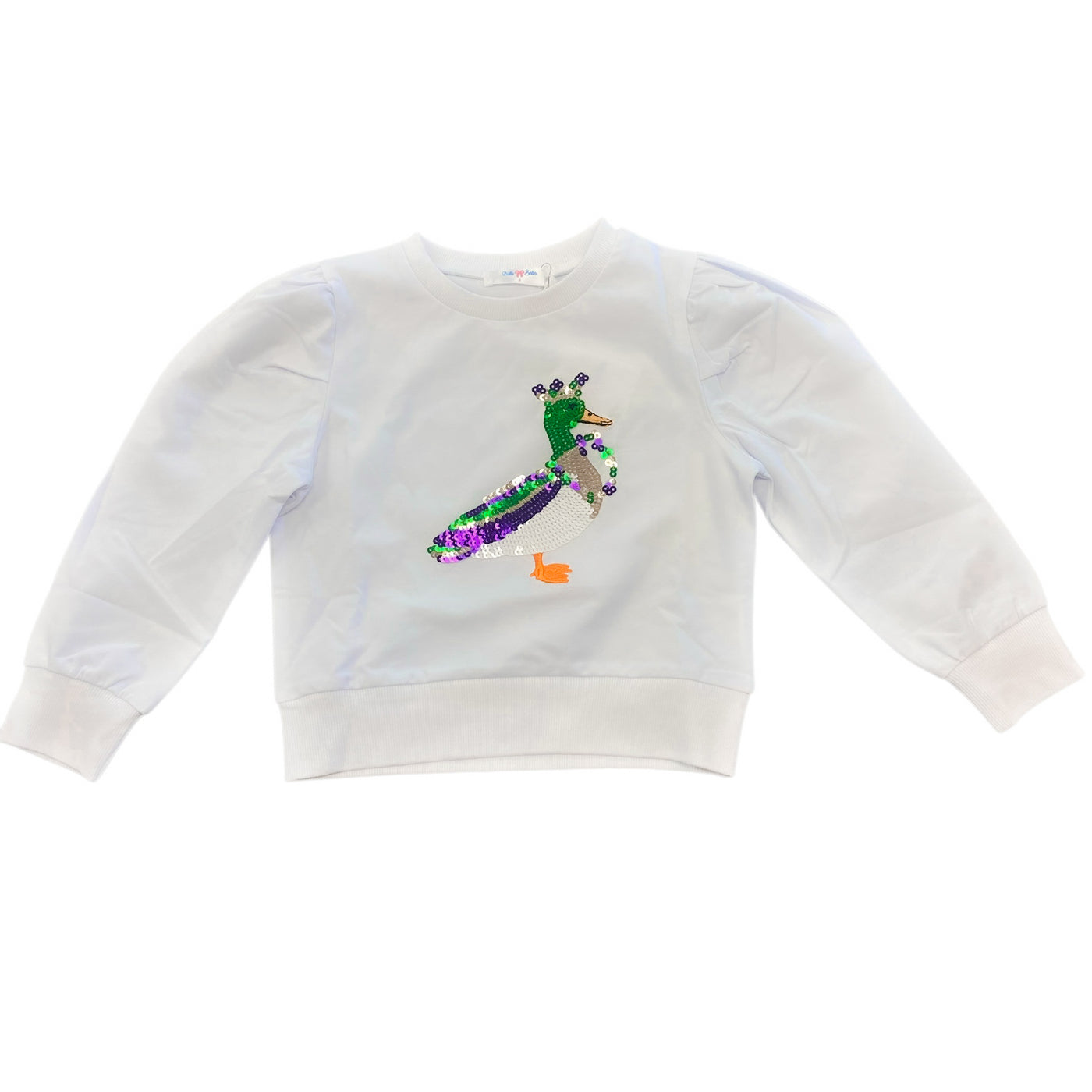 Sequin Mardi Gras Duck Shirt - Lulu Bebe