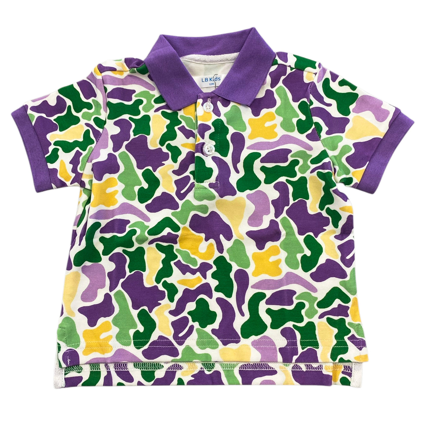 Mardi Gras Camo Polo - Lulu Bebe