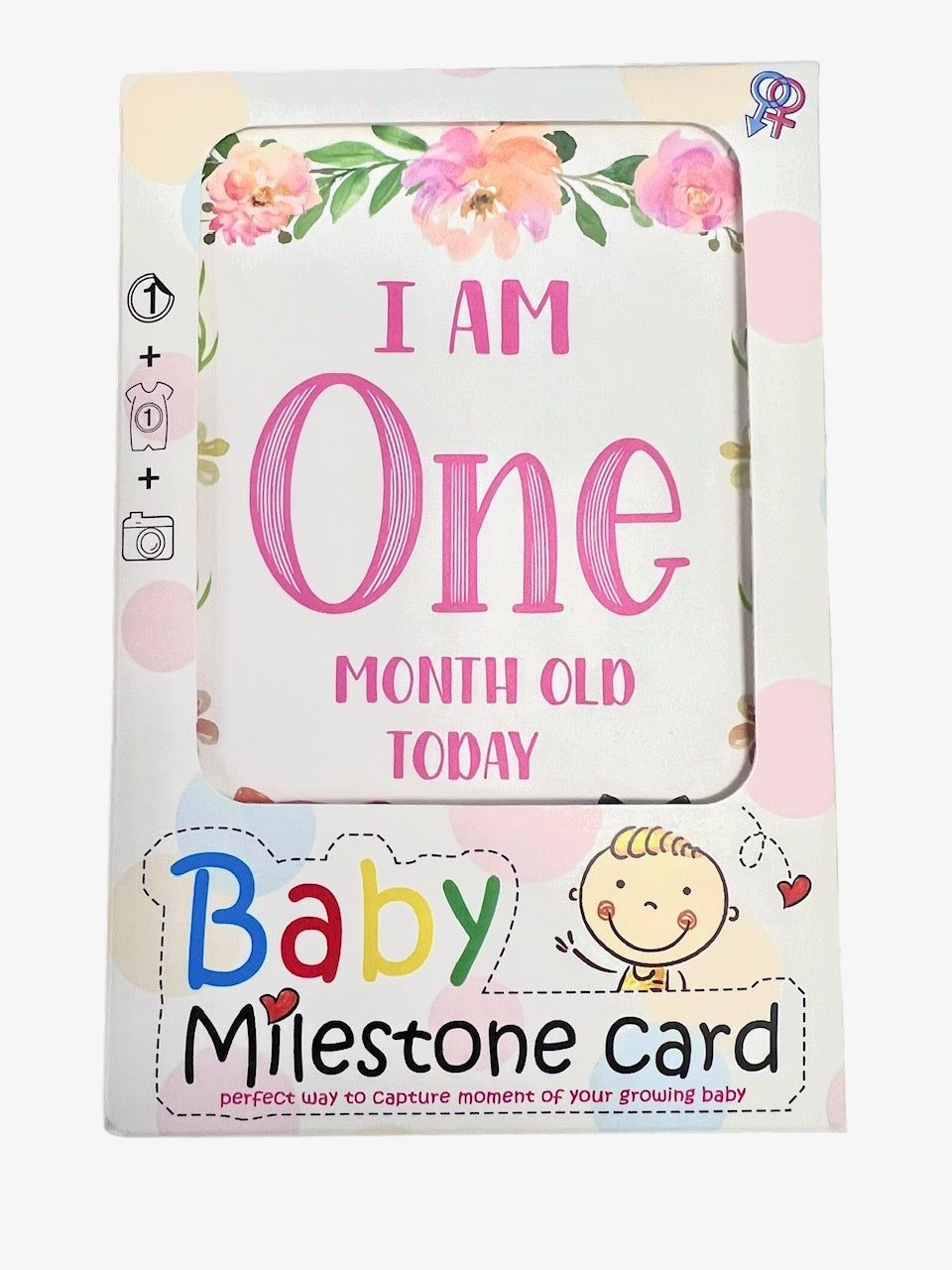 Baby Girl Milestone Cards - Cardstock & Record