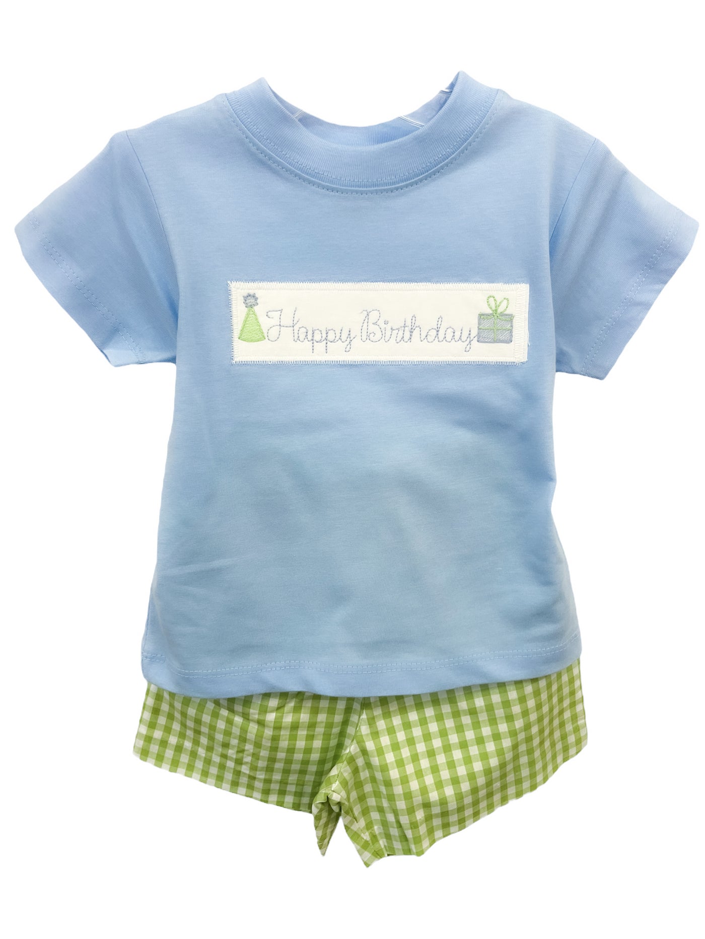 Boys Embroidered Happy Birthday Short Set - Bailey Boys