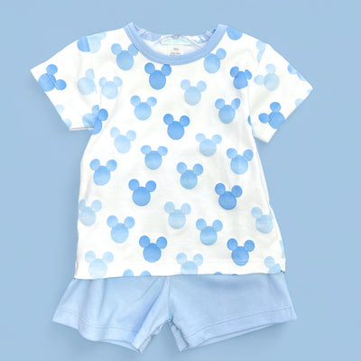 Blue Mickey Mouse Short Set or Bubble - La Luna