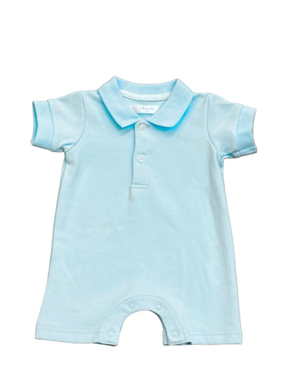 Boys Polo Rompers - Lulu Bebe