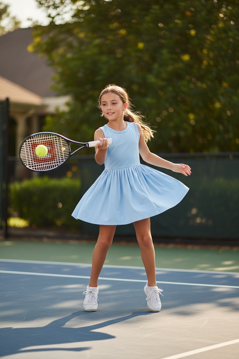 Light Blue Tennis Dress - Lulu Bebe
