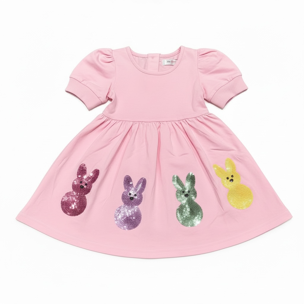 Sequin Peeps Dress - Lulu Bebe