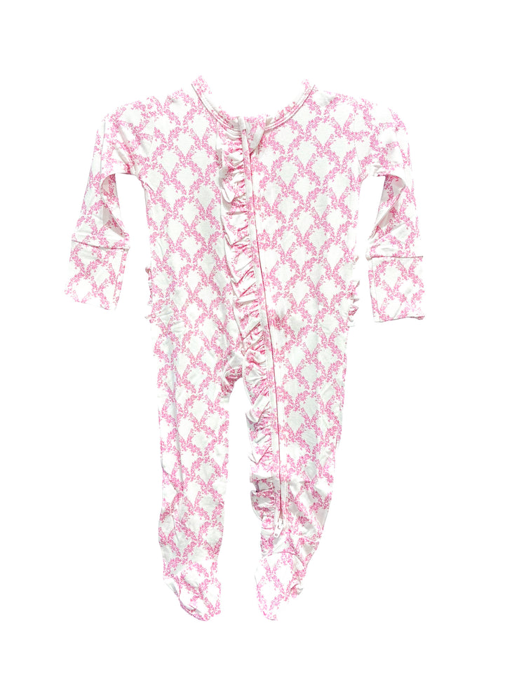 Rose Trellis Zip Pajama - Weisinger Bamboo