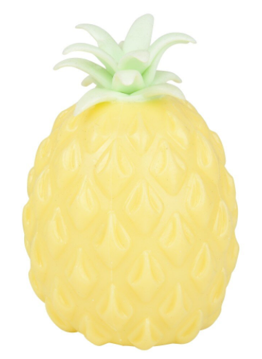 Squishy toy shaped like a pineapple on a white background