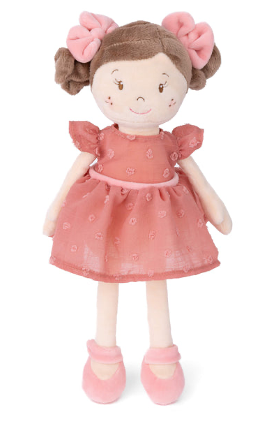 Brown Haired Plush Girl Doll