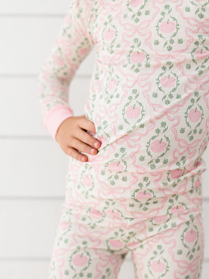 Pretty Pumpkin Bamboo Pajamas - Poppy Kids
