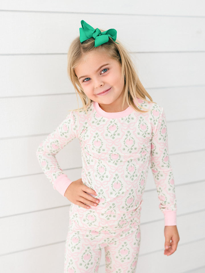 Pretty Pumpkin Bamboo Pajamas - Poppy Kids