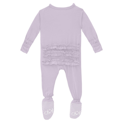 Lavender Bamboo Footie - KicKee