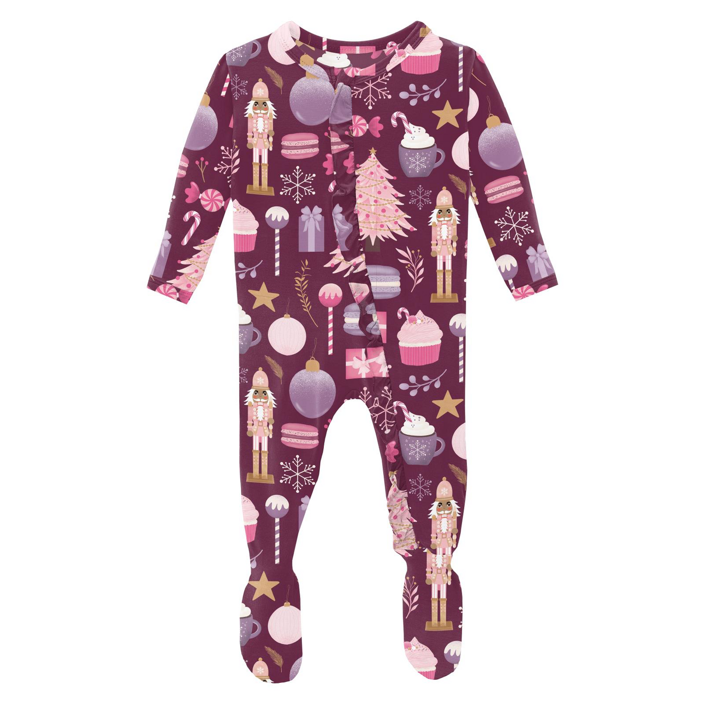 Melody Sugar Plum Bamboo Footie - KicKee