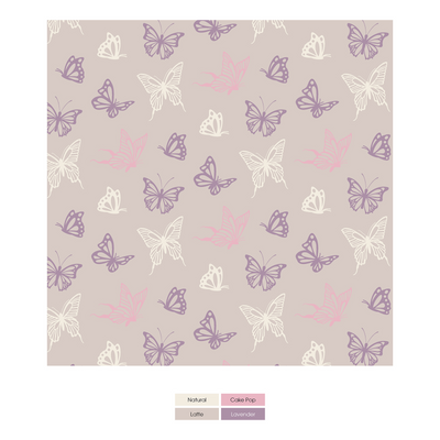 Latte Butterflies Ruffle Footie - KicKee