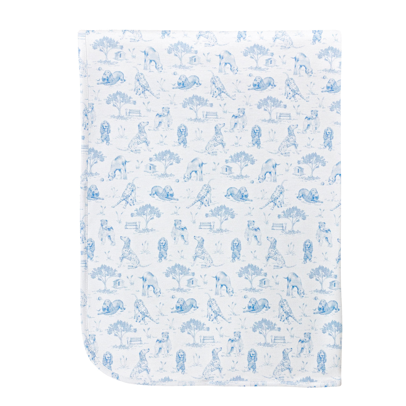 Blue Toile Barking Bliss Layette Collection - Baby Club Chic