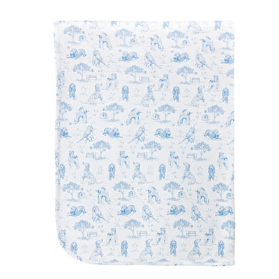 Blue Toile Barking Bliss Layette Collection - Baby Club Chic