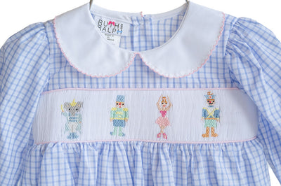 Girls Smocked Nutcracker Bubble - Ruth and Ralph