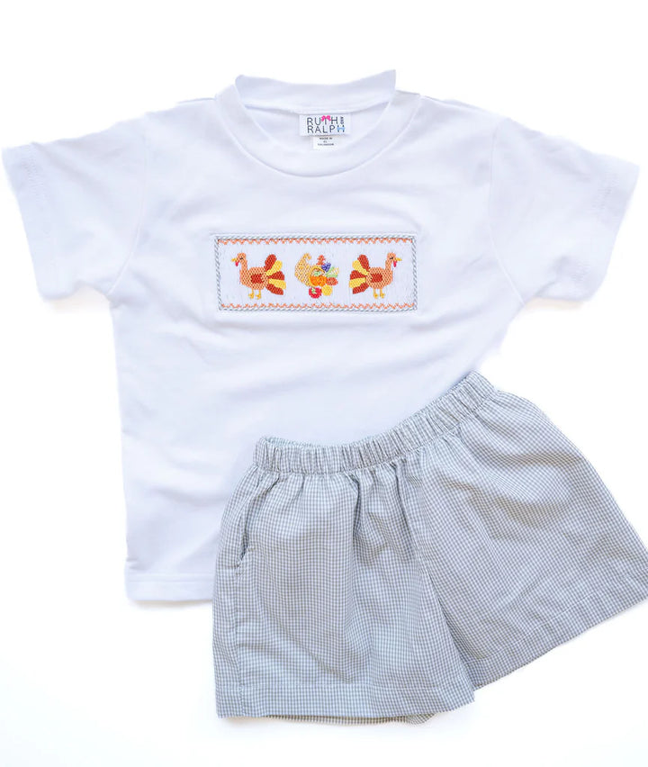 Smocked Thanksgiving Turkey Apparel Collection - Ruth & Ralph