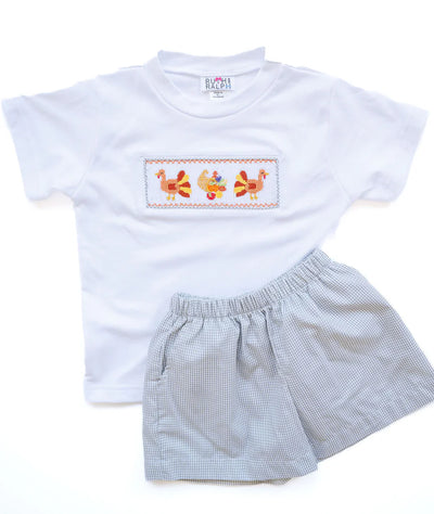 Smocked Thanksgiving Turkey Apparel Collection - Ruth & Ralph